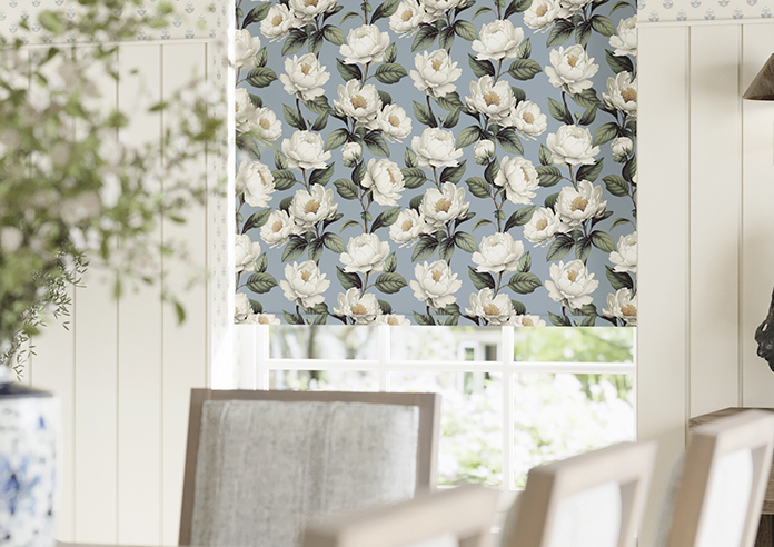 Henley, Henleys Vine Raffs Blue - Twist&Fit Roller Blind - Image 5